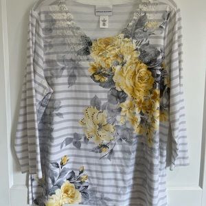 Alfred Dunner 3/4 sleeve top